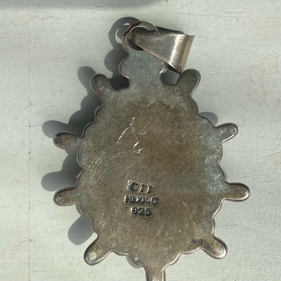 Sterling stone pendant - Picture 3 of 8